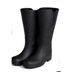 Women's Sperry Black Waterproof Rubber Winter & Rain Boots Size 9